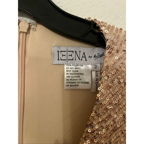 Mac Duggal Women's Ieena Sequin Knotted Long Sleeve Midi Dress NEW NWT - Picture 6 of 9